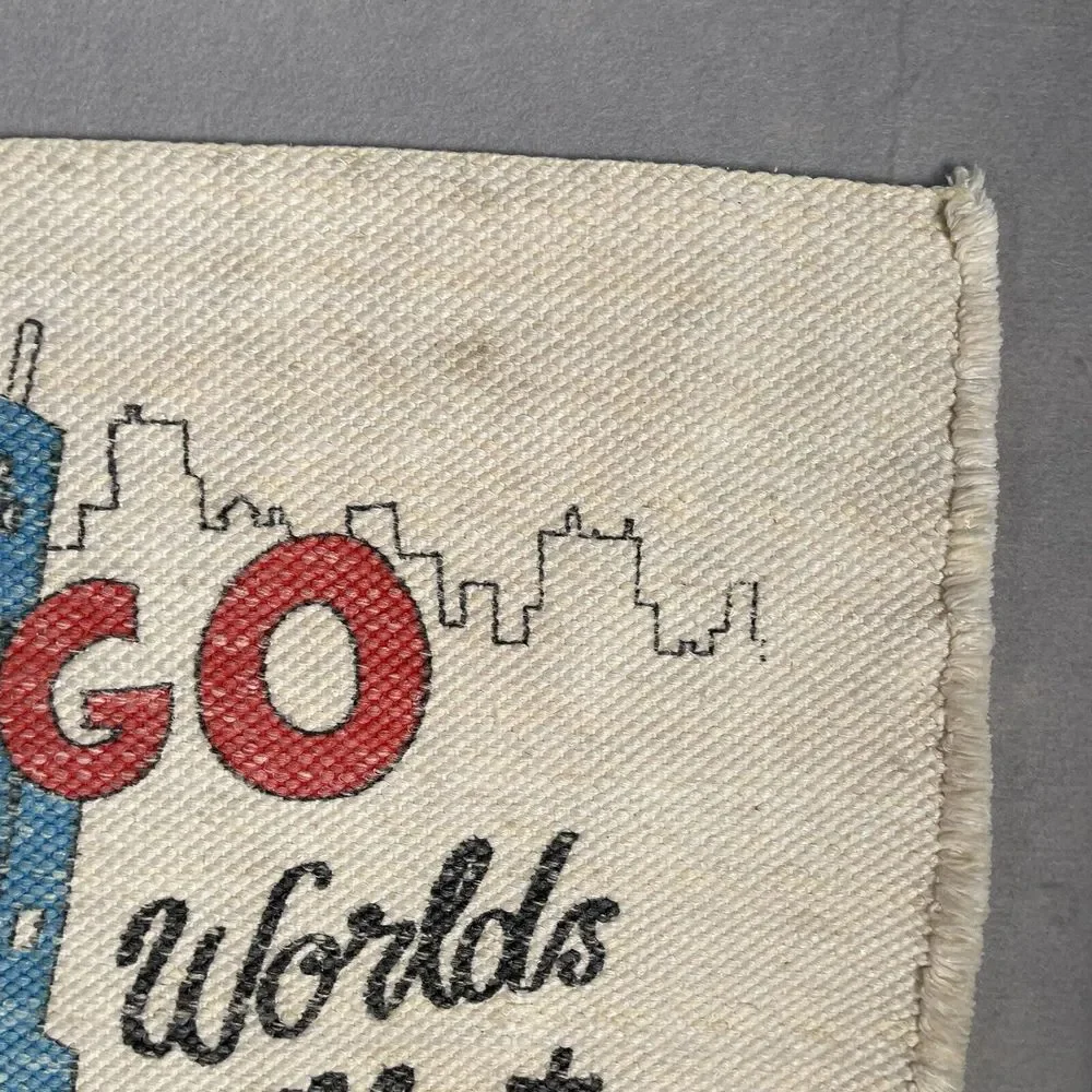 Illinois Burlap Canvas Tapestry Banner Table Square 42in‎ X 24in